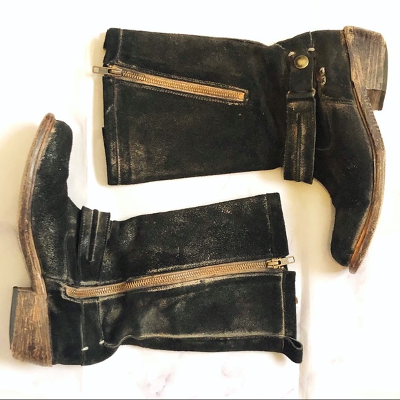 Bed Stu Shoes - Bed stu Suede Moto Boots